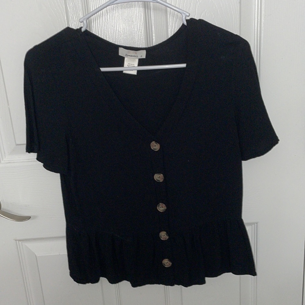 Urban Romantics Blouse peplum with buttons